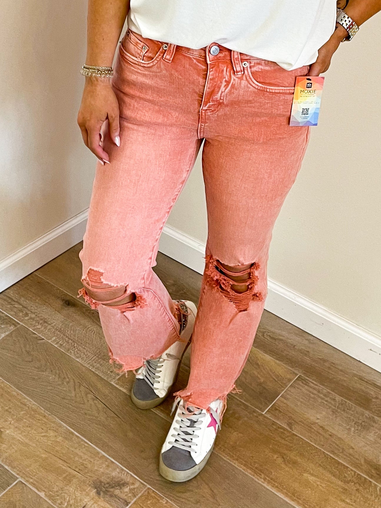 Fearless Travels Pink Flare Jeans