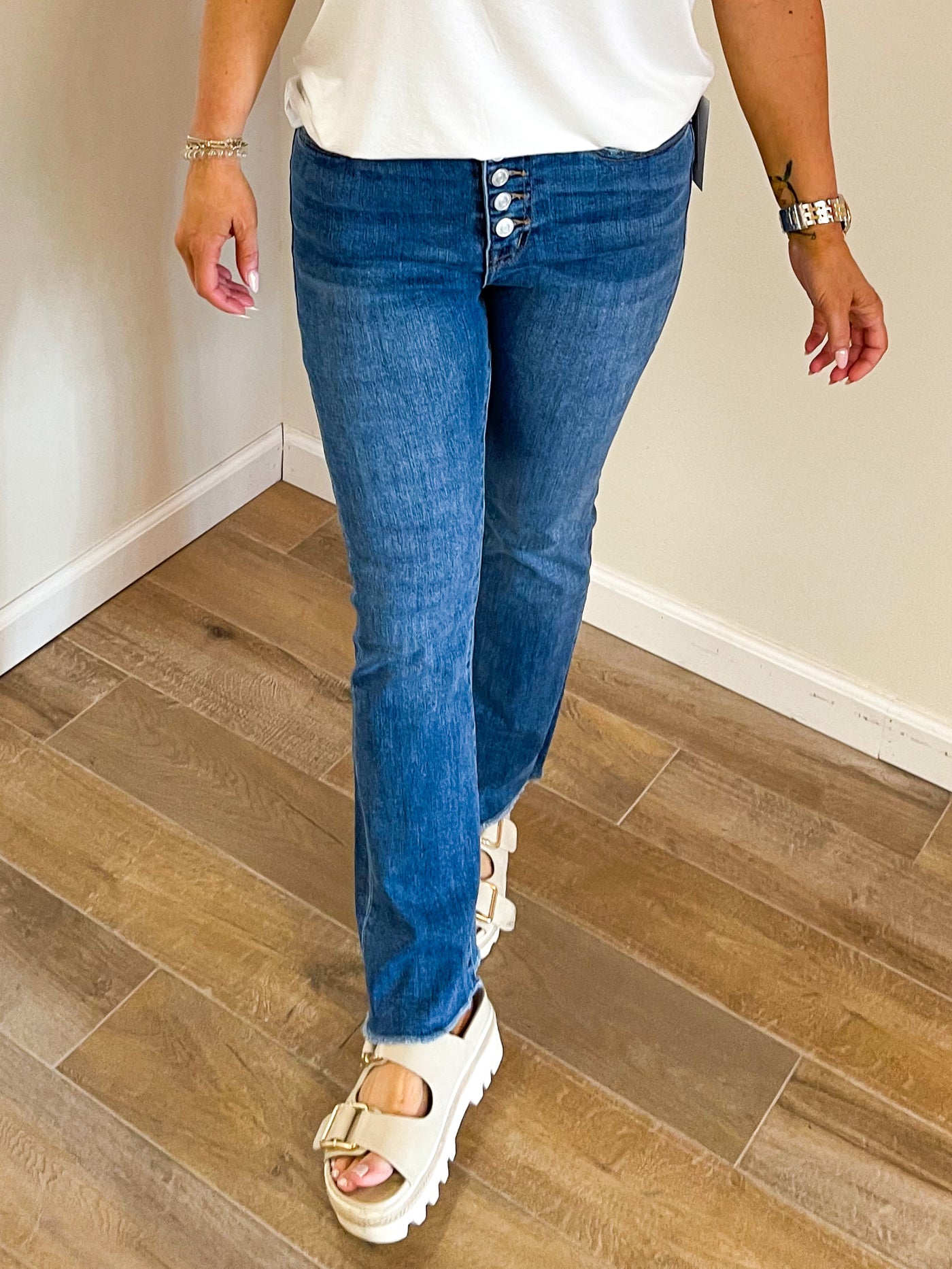 Follow You Anywhere Crop Flare Jeans