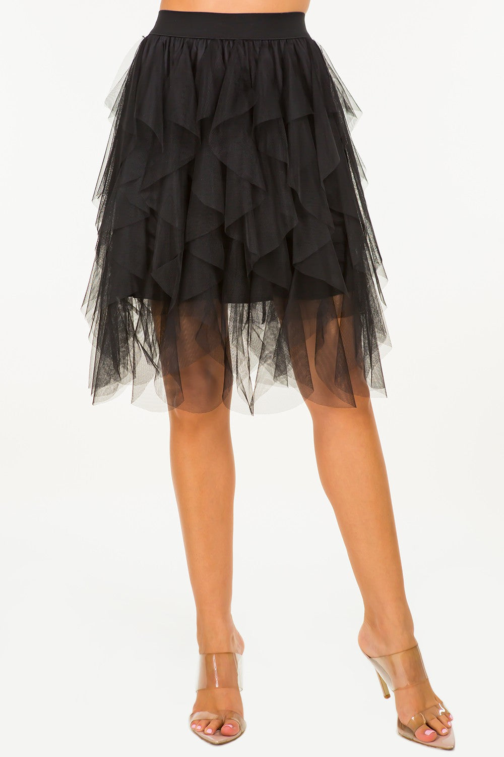Jessica Tulle Skirt Short (Black)