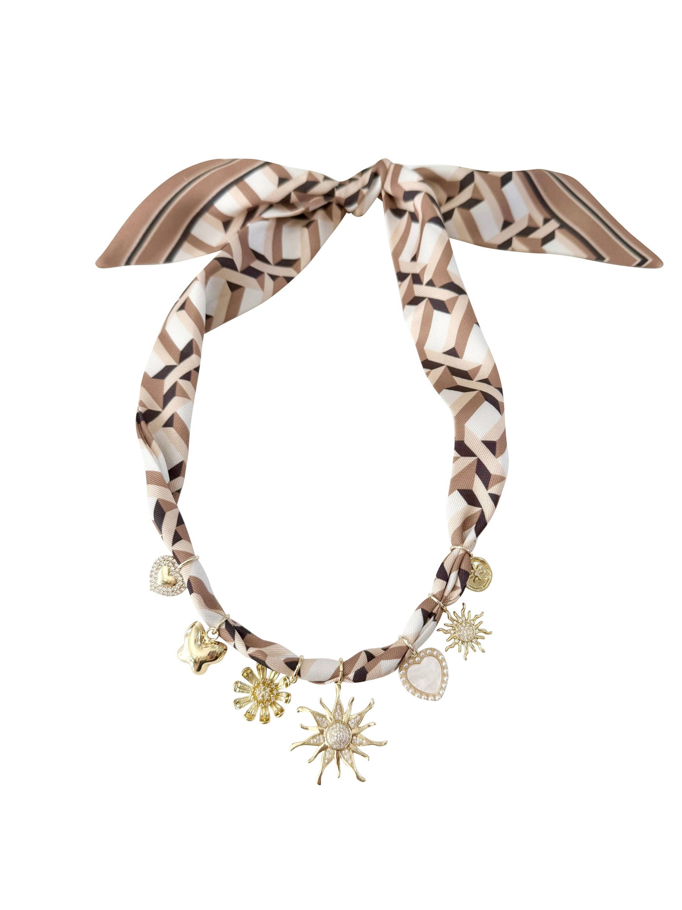 Blythe Multi Charm Scarf Necklace