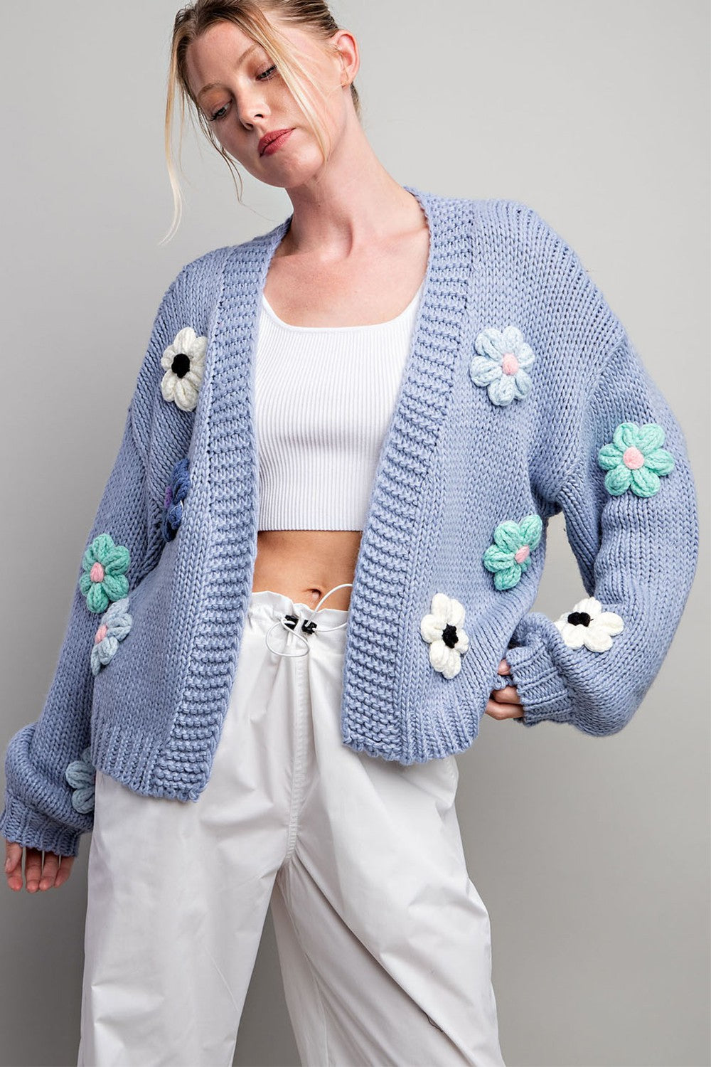 Mary 3D Floral Cardigan
