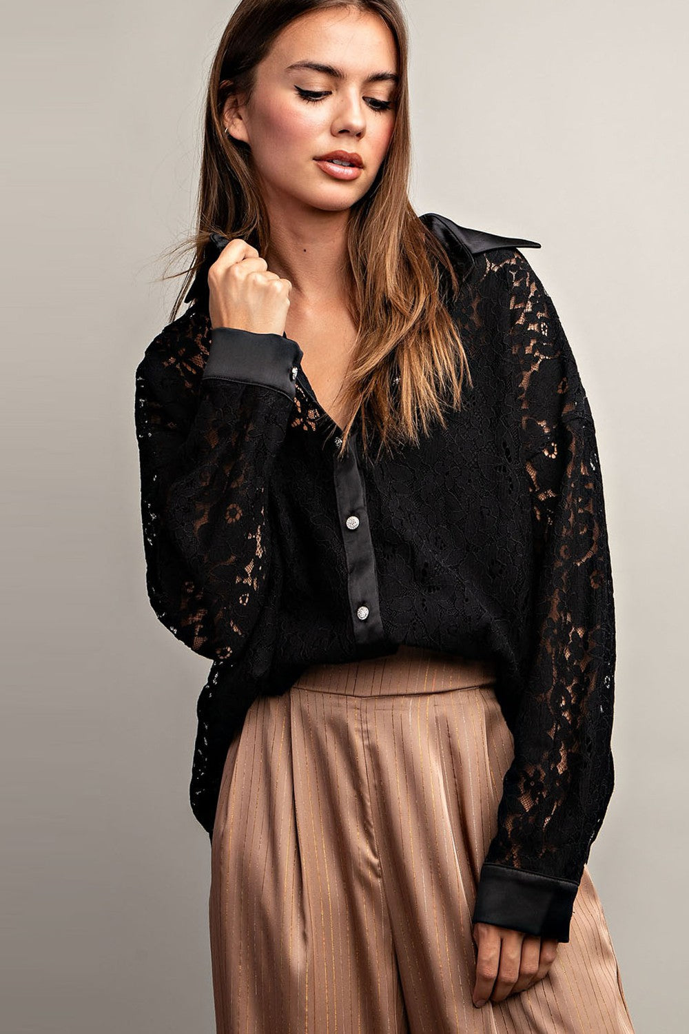 Zoey Lace Top (Black)
