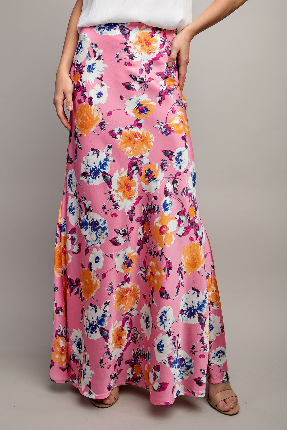 Jordan Pink Floral Maxi Skirt