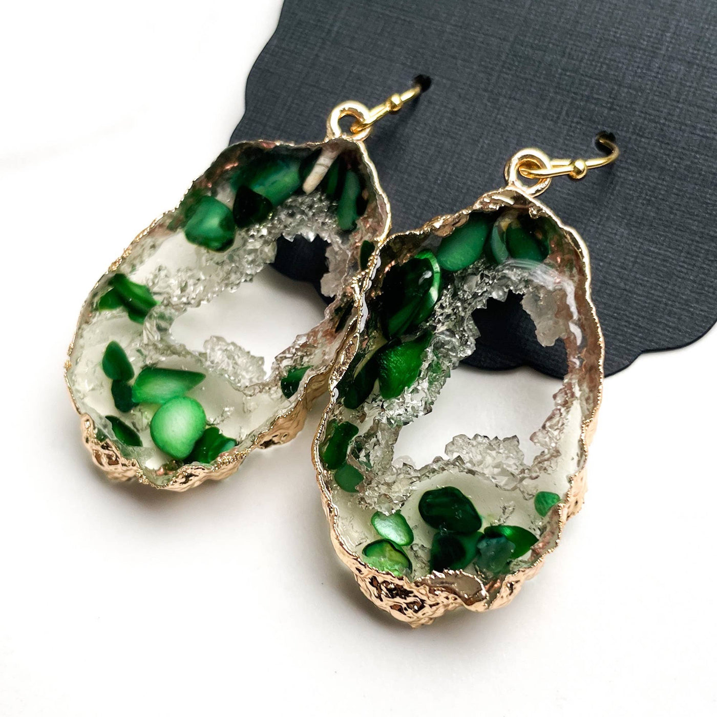 Forest Geode Earrings
