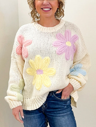 Claire Oversized Flower Sweater
