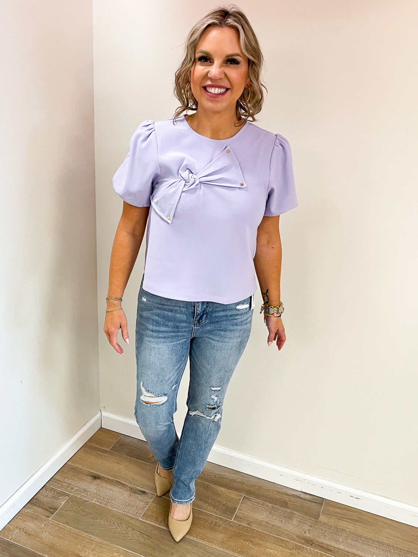 Laurie Lilac Bow Top