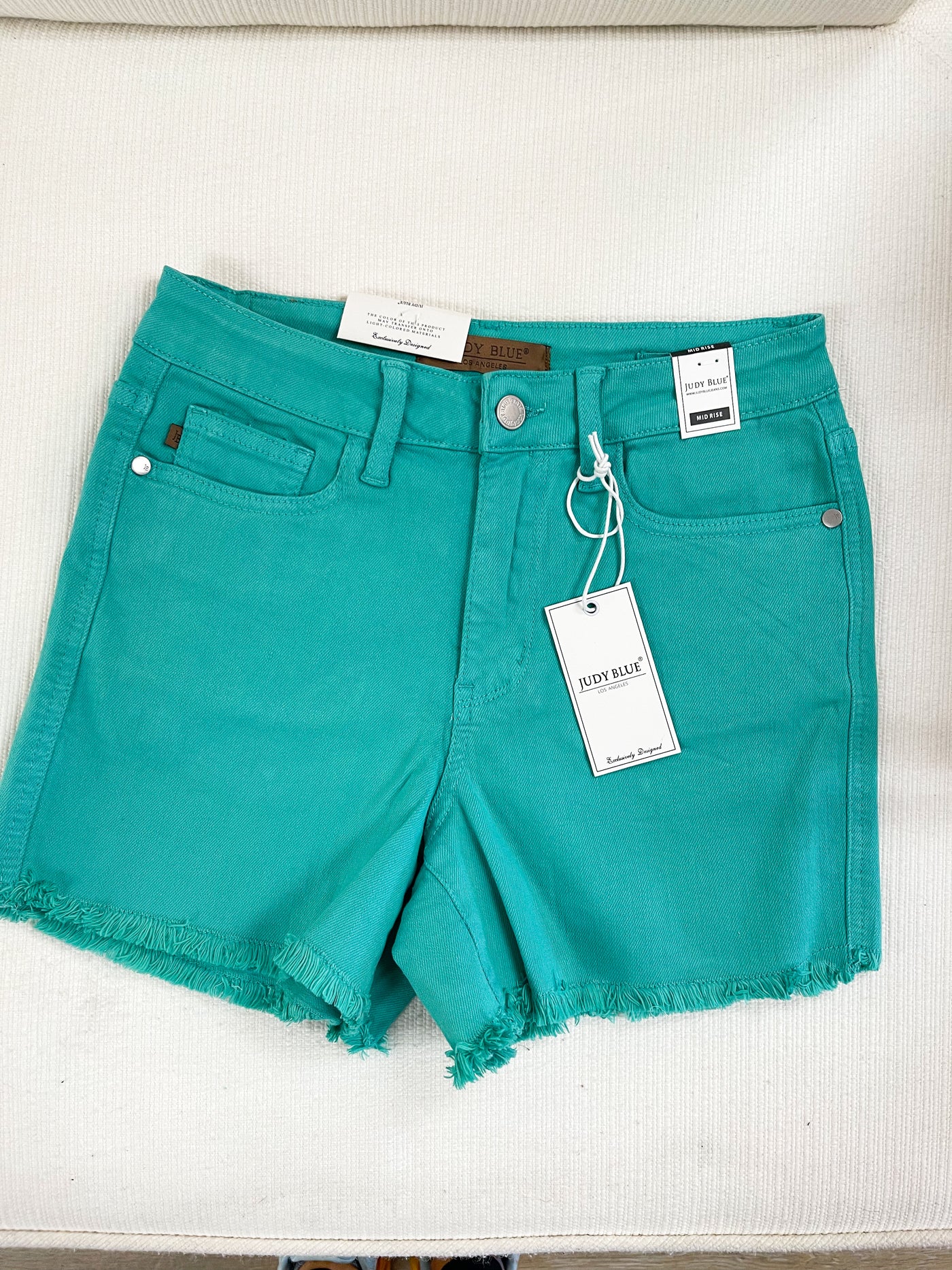 Belize MidRise Aquamarine Shorts