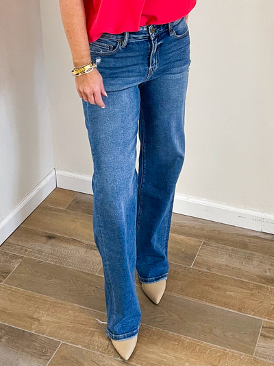 One Call Relaxed Straight Leg Jeans