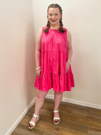 Becker Bow Dress (Pink)