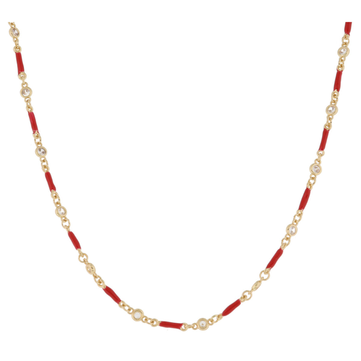 JM Mini Bars Necklace (Red)