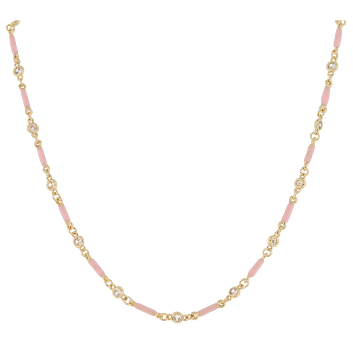 JM Mini Bars Necklace (Light Pink)