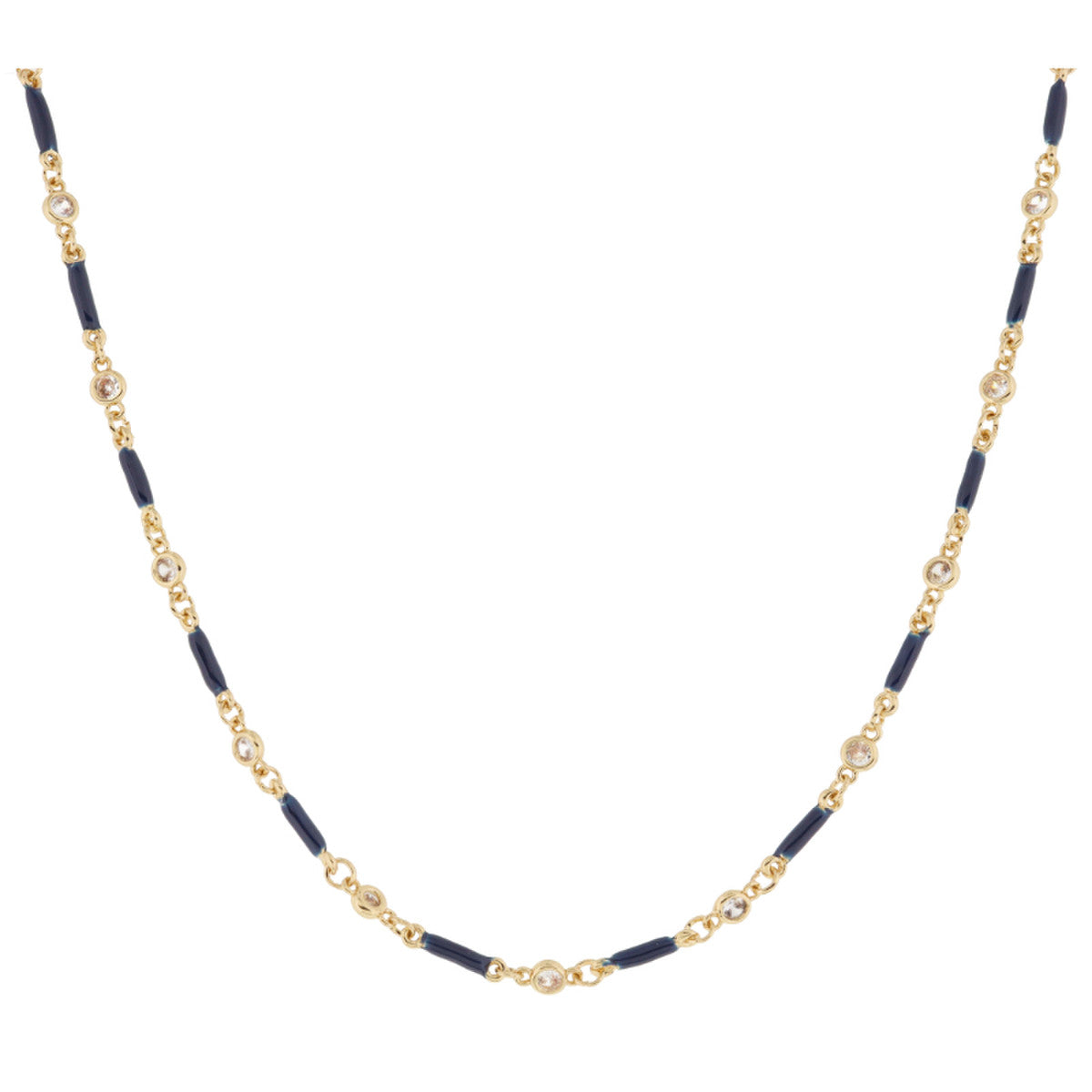 JM Mini Bars Necklace (Navy)