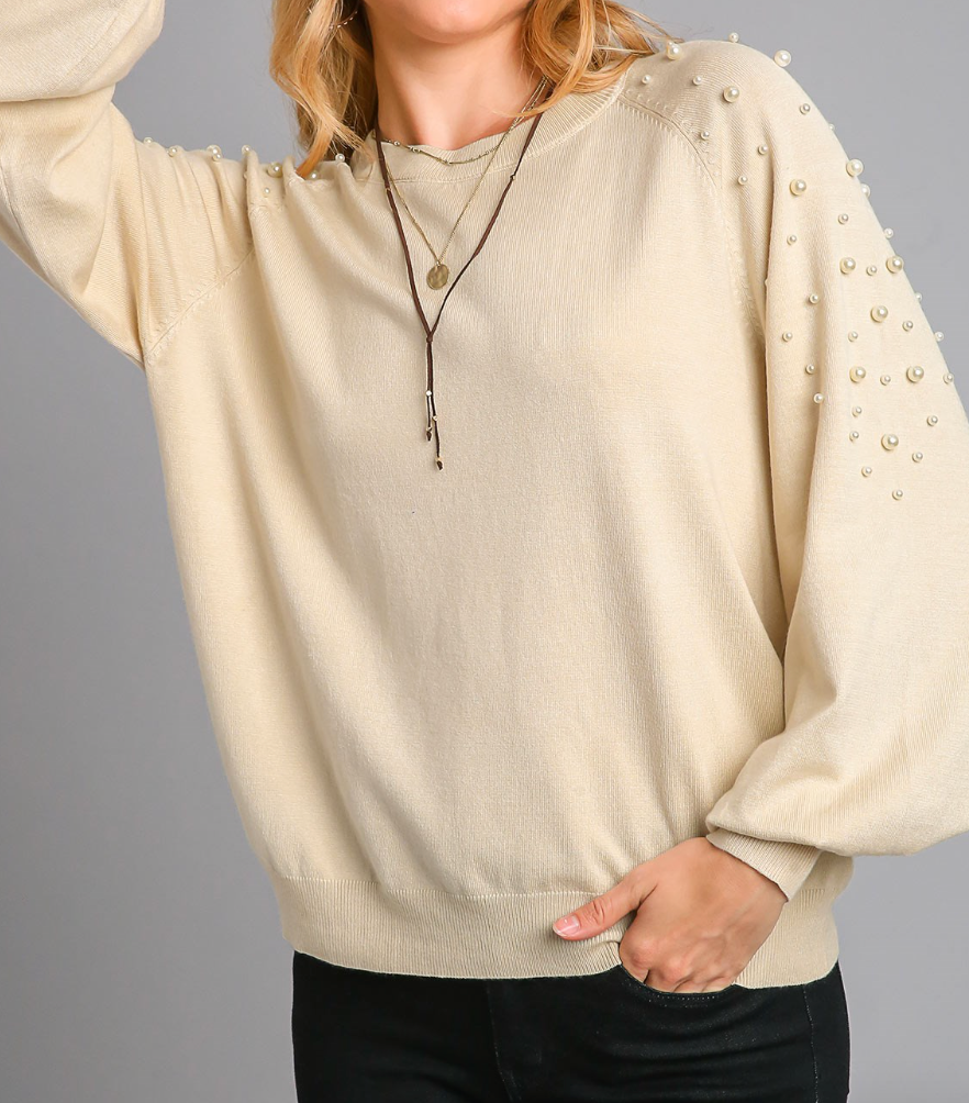 Izzy Pearl Sweater (Cream)