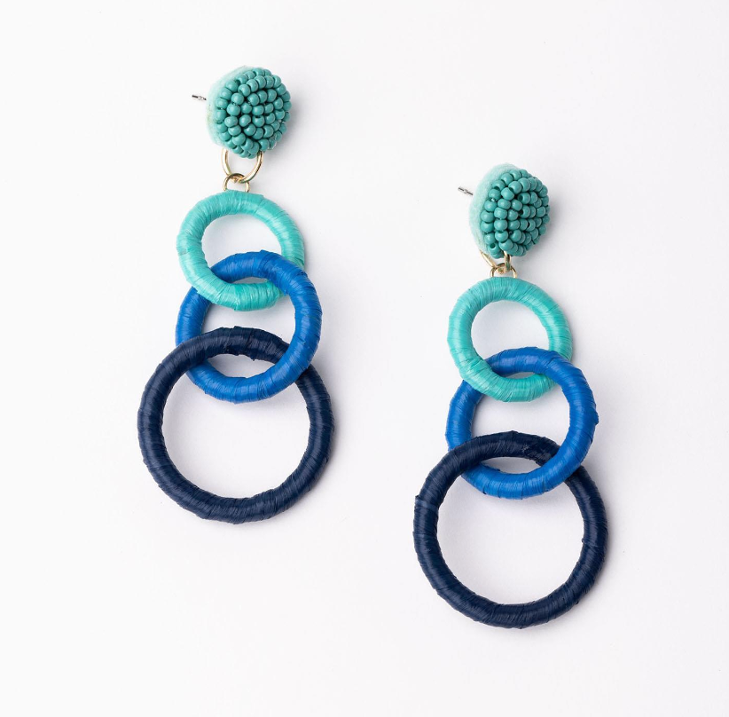 Emmy Earrings (Blue, Turq)
