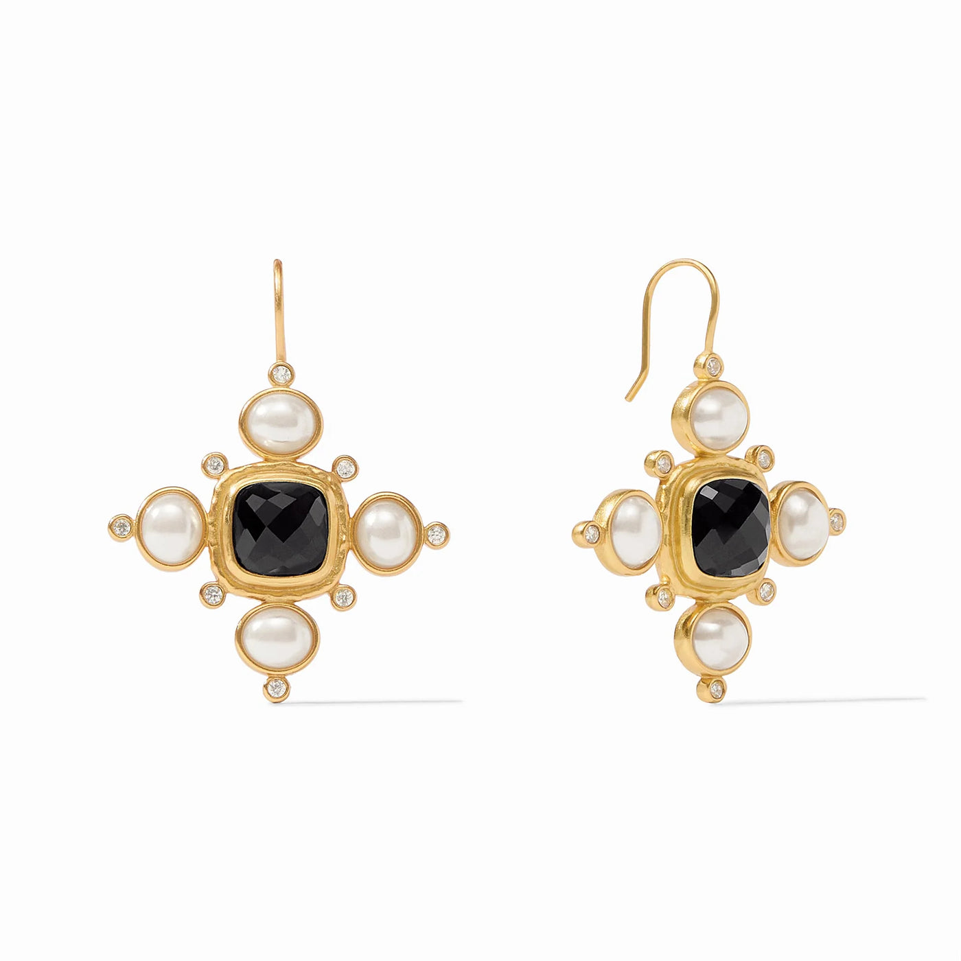 Julie Vos Tudor Earring Obsidian