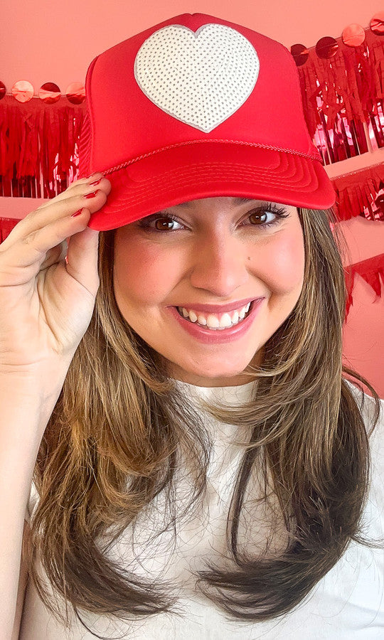 Valerie Sparkle Hat Trucker Hat (Red)