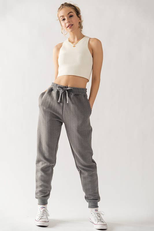 Kasha Quilted Jogger Pants