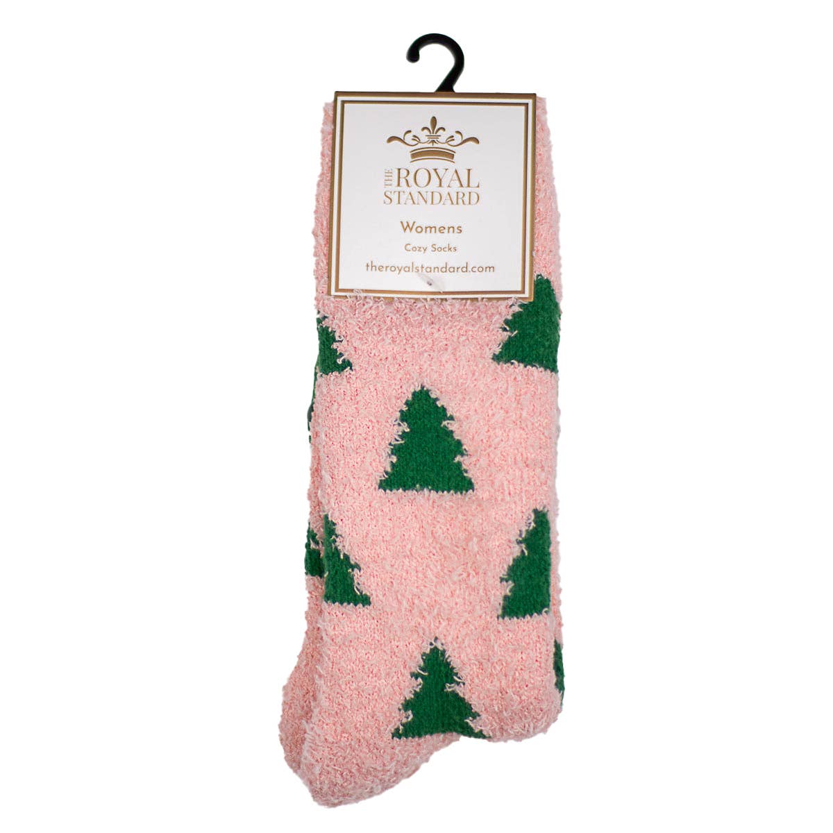 Women's Christmas Tree Snuggle Socks (Pink/Green)