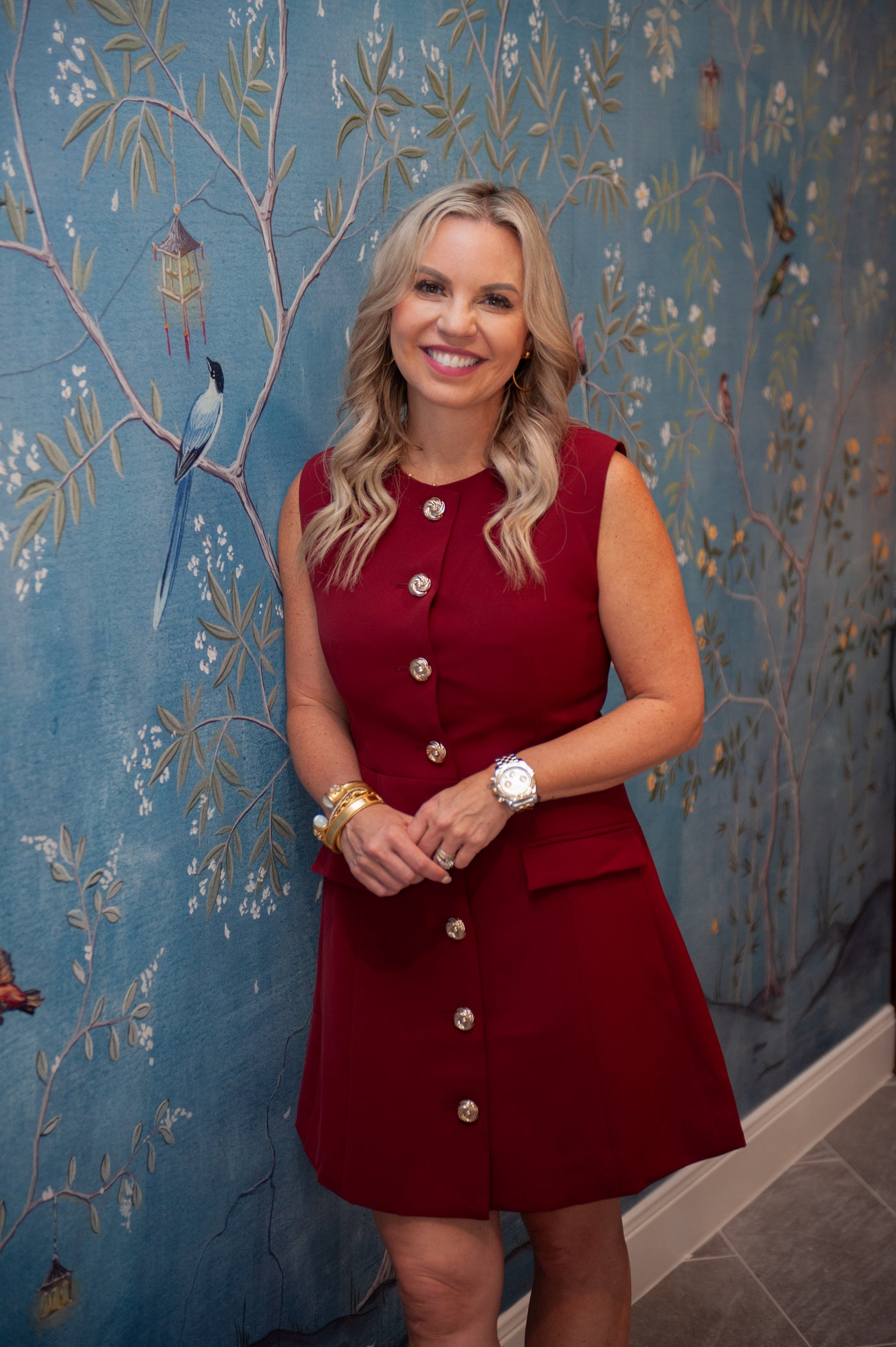 Jillian Burgundy Dress