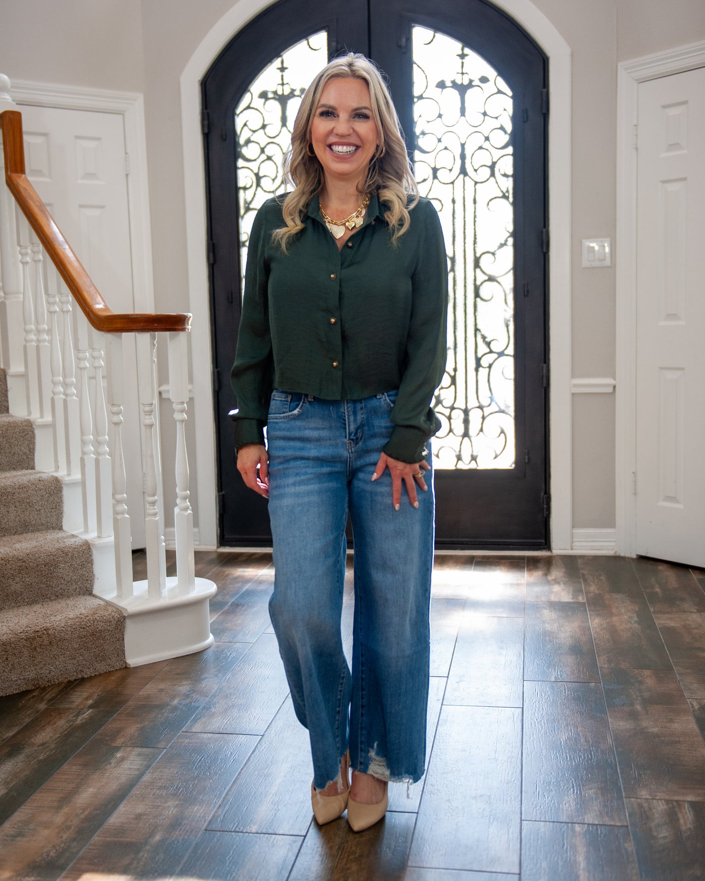 Rocket Science Crop Wide Leg Jeans