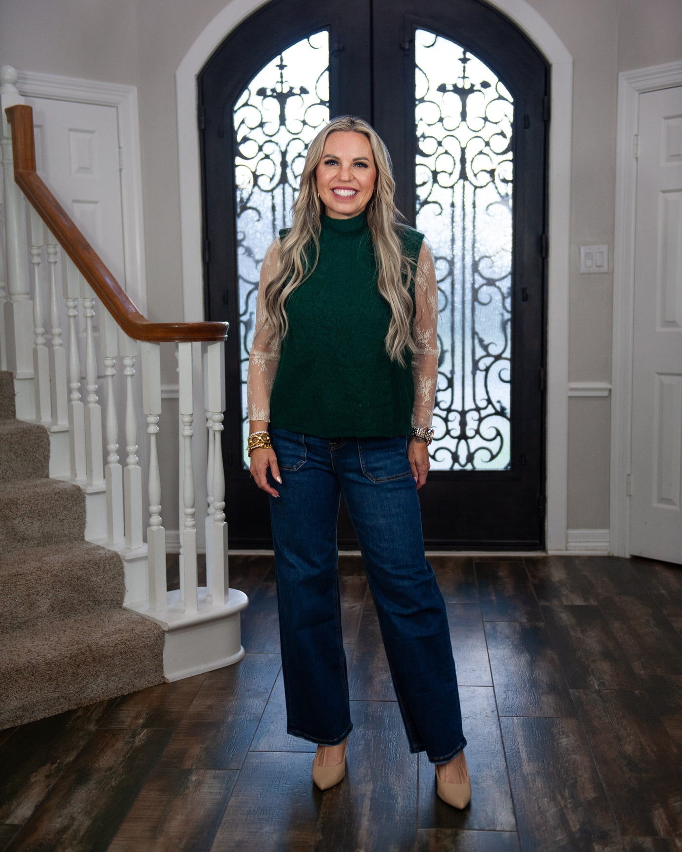 Jo Sleeveless Sweater (Green)