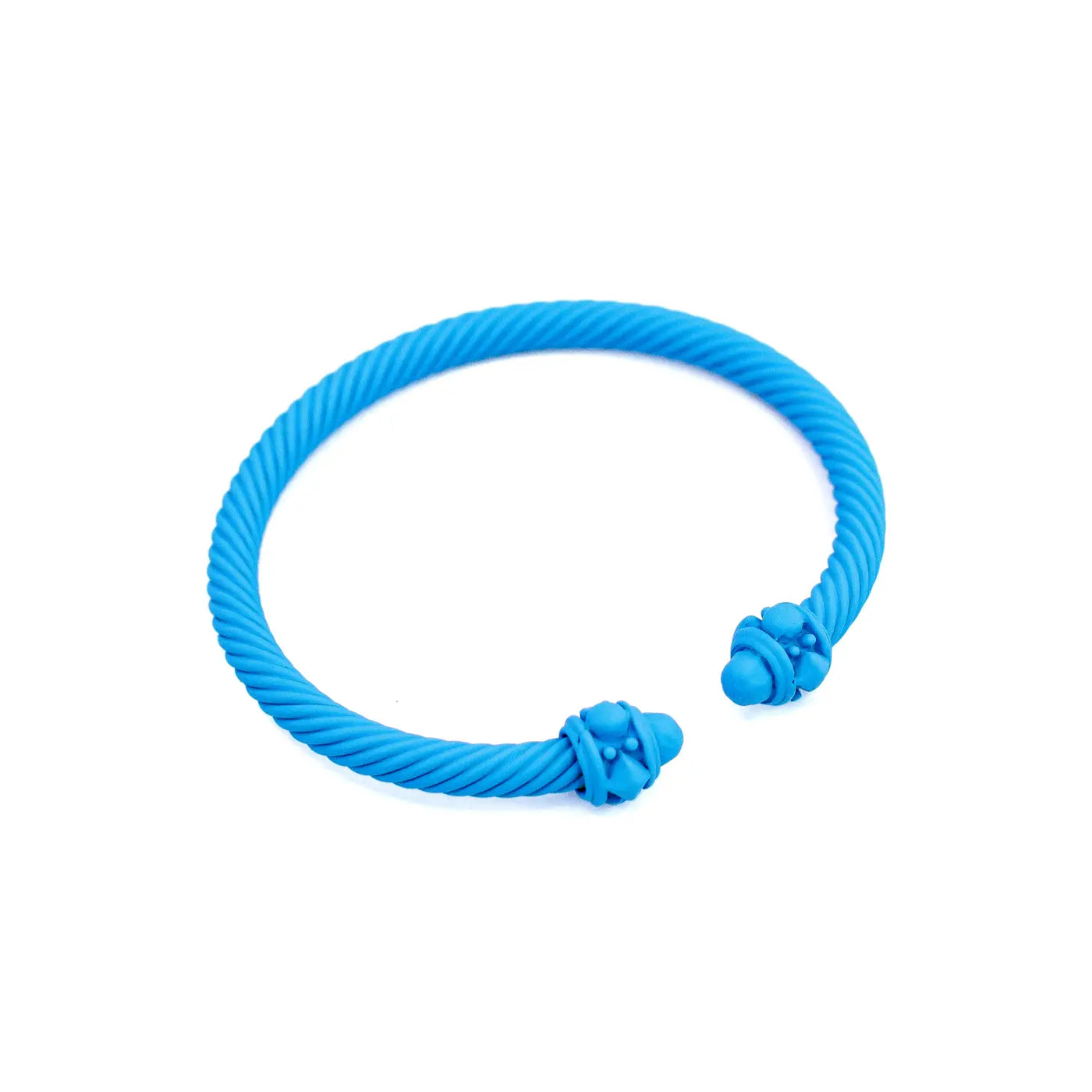 Cable Cuff Bracelet (Sky Blue)
