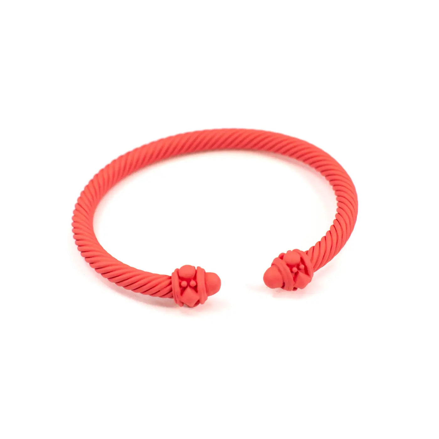 Cable Cuff Bracelet (Red Watermelon)
