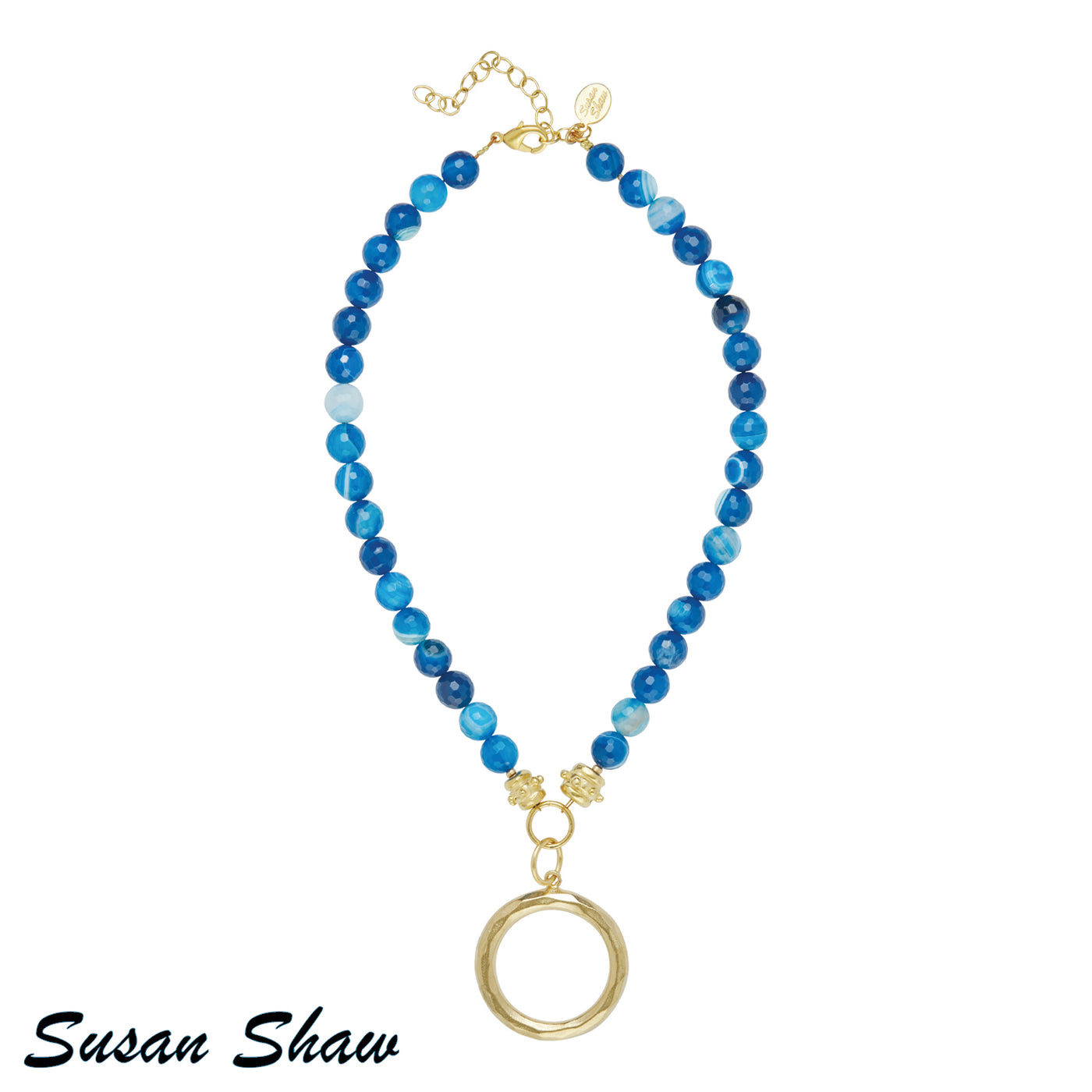 SS Blue Agate Necklace
