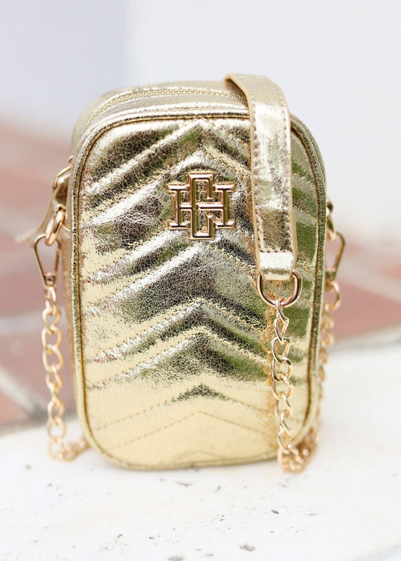 Colton Cell Phone Crossbody SHIMMER GOLD