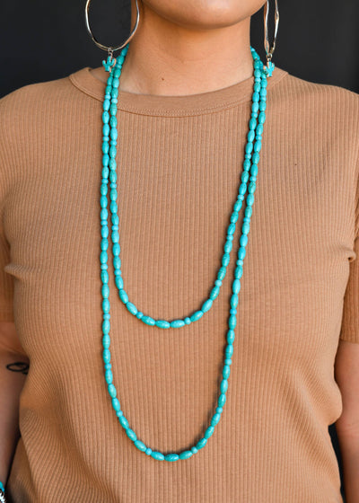 Turq 66" Beaded Necklace