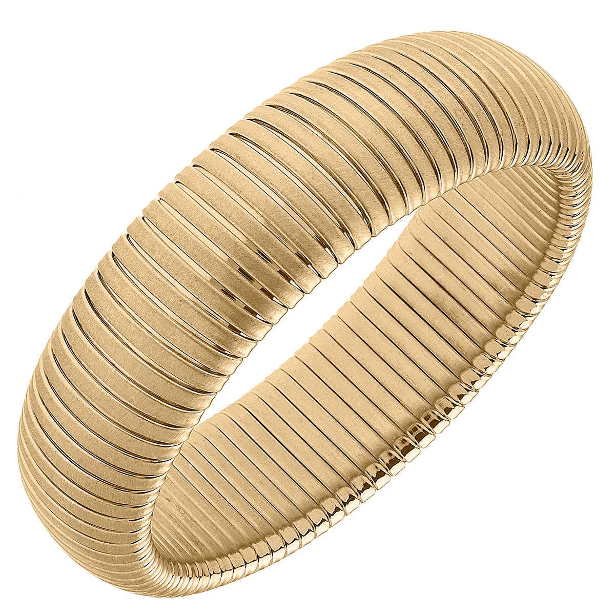 Florence Statement Watchband Bangle in Satin Gold