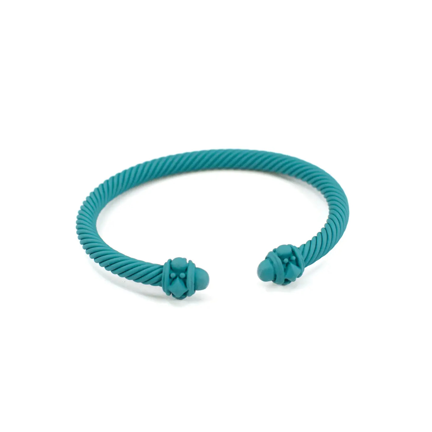 Cable Cuff Bracelet (Teal)